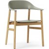 Normann Copenhagen Stolička Herit Armchair – pastelová zelená/dub Normann Copenhagen Stolička Herit Armchair – pastelová zelená/dub