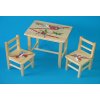 Detský drevený stôl so stoličkami Lietadlá - 51x40 cm Detský drevený stôl so stoličkami Lietadlá - 51x40 cm