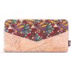 Veľká dámska korková peňaženka - Červené vejáre Veľká dámska korková peňaženka - Červené vejáre