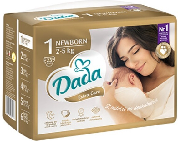 Dada Premium Extra Care Little One 1born plienky 2-5 kg 23 ks