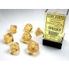 Chessex Sada 7 vícestěnných kostek průhledná Žlutá