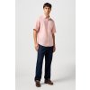 Wrangler pánska košeľa krátký rukáv one pocket 112362676 ružová