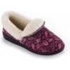 Dámske vlnené papuče vínové kvety Dámske vlnené papuče vínové kvety