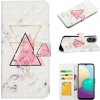 Peňaženkové 3D puzdro Oil na Oppo A38 - Triangular Marble Peňaženkové 3D puzdro Oil na Oppo A38 - Triangular Marble