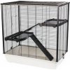 INTERZOO Frodo + Plastic Klietka pre hlodavce 78 cm tmavo šedá INTERZOO Frodo + Plastic Klietka pre hlodavce 78 cm tmavo šedá