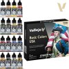 Vallejo 70.140 Model Color Set Basic Colors USA, 16x18 ml (VALLEJO BASIC COLORS USA 70.140 MODEL COLOR SET) Vallejo 70.140 Model Color Set Basic Colors USA, 16x18 ml (VALLEJO BASIC COLORS USA 70.140 MODEL COLOR SET)