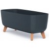 PROSPERPLAST Kvetináč GRACIA CASE ECO WOOD antracit 39cm