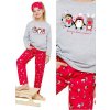 Detské pyžamo dlhé Santovi malí pomocníci 104 Šedá / červená Detské pyžamo dlhé Santovi malí pomocníci 104 Šedá / červená