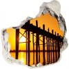 Fototapeta diera na stenu Bridge sunset 75x75 cm Fototapeta diera na stenu Bridge sunset 75x75 cm