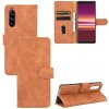 Peňaženkové kožené puzdro SKIN-FEEL na Sony Xperia 5 - Hnedá Peňaženkové kožené puzdro SKIN-FEEL na Sony Xperia 5 - Hnedá