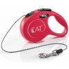 Flexi Vodítko Cat XS lanko 3m červené Flexi Vodítko Cat XS lanko 3m červené