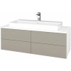 Dreja Kúpeľňová skrinka MODULE SZZ4 120 umývadlo Glance - N01 Biela lesk / M05 Béžová mat Dreja Kúpeľňová skrinka MODULE SZZ4 120 umývadlo Glance - N01 Biela lesk / M05 Béžová mat