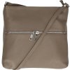 Mondo Italia Kožená kabelka na rameno 147 tmavá šedohnedá Made in Italy Šedohnedá Mondo Italia Kožená kabelka na rameno 147 tmavá šedohnedá Made in Italy Šedohnedá