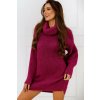 Fashionweek Pletené sveterové šaty,roláková tunika PATTY Farba: Amarant, Veľkosť: Universal Fashionweek Pletené sveterové šaty,roláková tunika PATTY Farba: Amarant, Veľkosť: Universal
