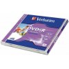 DVDR disk, potlačiteľný, matný, ID, 4,7GB, 16x, 1 ks, klasický obal, VERBATIM DVDR disk, potlačiteľný, matný, ID, 4,7GB, 16x, 1 ks, klasický obal, VERBATIM