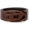 Diesel OVAL D LOGO B-1DR BELT COFFEE BEAN