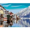 Diamondi Diamantové maľovanie HALLSTATT PRI JAZERE V ALPÁCH 40 x 50 cm vypnuté plátno na rám