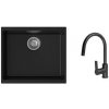 STRONG K-StrongSinks S3 Set drez Hron 530x460mm granit čierna + Batéria Loira čierna STRONG K-StrongSinks S3 Set drez Hron 530x460mm granit čierna + Batéria Loira čierna
