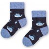 Dojčenské ponožky Veľryby tmavomodrá