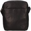 Pánska crossbody kožená taška Lagen 290602 čierna Pánska crossbody kožená taška Lagen 290602 čierna