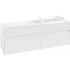 VILLEROY & BOCH Collaro závesná skrinka pod umývadlo na dosku (umývadlo vpravo), 4 zásuvky, 1600 x 500 x 548 mm, White Matt, C12200MS VILLEROY & BOCH Collaro závesná skrinka pod umývadlo na dosku (umývadlo vpravo), 4 zásuvky, 1600 x 500 x 548 mm, White Matt, C12200MS