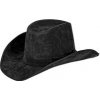 Kovbojský klobúk semišový, čierny Kovbojský klobúk semišový, čierny