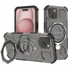 Techsuit - Carbon Shield PRO ochranný obal na iPhone 15 - dymovo čierne Techsuit - Carbon Shield PRO ochranný obal na iPhone 15 - dymovo čierne