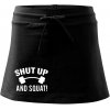 Shut up and squat športová sukne two in one čierna