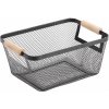 BISK Erga Plain, drôtený košík na kozmetiku 260x120x181 mm, čierna matná-hnedá, ERG-08564 BISK Erga Plain, drôtený košík na kozmetiku 260x120x181 mm, čierna matná-hnedá, ERG-08564