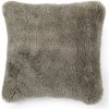 Mars & More Hnedo šedý vankúš z ovčej kože 40x40x15