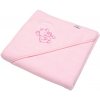 Detská froté osuška s výšivkou a kapuckou New Baby 80x80 ružová sloník Detská froté osuška s výšivkou a kapuckou New Baby 80x80 ružová sloník