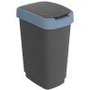 Odpadkový kôš Rotho TWIST výklopný 50 l čierna/modrá Odpadkový kôš Rotho TWIST výklopný 50 l čierna/modrá