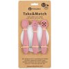 PETITE&MARS Set 3 ks silikónových tréningových lyžičiek Take&Match Dusty Rose 6m+ PETITE&MARS Set 3 ks silikónových tréningových lyžičiek Take&Match Dusty Rose 6m+