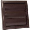 Dalap Plastová vetracia mriežka s prírubou a samotiažnou žalúziou, 154x154 mm / Ø 100 mm, hnedá Dalap Plastová vetracia mriežka s prírubou a samotiažnou žalúziou, 154x154 mm / Ø 100 mm, hnedá