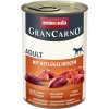Animonda GranCarno Original Adult - Bravčové a hydinové srdcia 400g Animonda GranCarno Original Adult - Bravčové a hydinové srdcia 400g