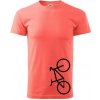Bicykel na výšku - Klasické pánske tričko vyššej gramáže - 2XL ( Korálová ) Bicykel na výšku - Klasické pánske tričko vyššej gramáže - 2XL ( Korálová )