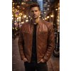 Max Original Leather Pánska kožená bunda NOTCH (M 44-46) - Mocca - M Max Original Leather Pánska kožená bunda NOTCH (M 44-46) - Mocca - M
