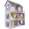 KIK KX6278 Drevený domček pre bábiky + nábytok sivý
