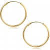 Šperky eshop - Náušnice zo žltého 9K zlata - jednoduché kruhy s hladkým povrchom, 17 mm S5GG269.19 Šperky eshop - Náušnice zo žltého 9K zlata - jednoduché kruhy s hladkým povrchom, 17 mm S5GG269.19