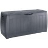 Keter City Box plastový s dreveným efektom 270L grafitová sivá