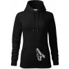 Kôň bežiaci - Mikina dámská Cape s kapucí - XL ( Čierna ) Kôň bežiaci - Mikina dámská Cape s kapucí - XL ( Čierna )