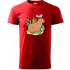 Kapybara a vtáčik - Klasické pánske tričko vyššej gramáže - XL ( Červená ) Kapybara a vtáčik - Klasické pánske tričko vyššej gramáže - XL ( Červená )