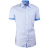Modrá košeľa slim fit kombinovaná Aramgad 40436, Velikost 37/38 (S) Modrá košeľa slim fit kombinovaná Aramgad 40436, Velikost 37/38 (S)