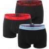 TOMMY HILFIGER - boxerky 3PACK eco firiendly signature cotton essentials black / red & blue waist-XXL (112-123 cm) TOMMY HILFIGER - boxerky 3PACK eco firiendly signature cotton essentials black / red & blue waist-XXL (112-123 cm)