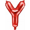 PartyDeco Fóliový balón Mini - Písmeno Y 35 cm červený PartyDeco Fóliový balón Mini - Písmeno Y 35 cm červený