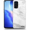 Picasee silikónový čierny obal pre OPPO Reno 5 5G - White marble Picasee silikónový čierny obal pre OPPO Reno 5 5G - White marble