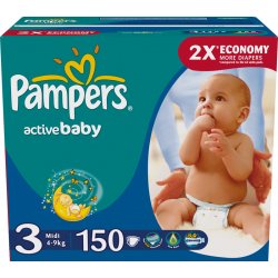 Pampers Active baby 3 midi plienky 150ks