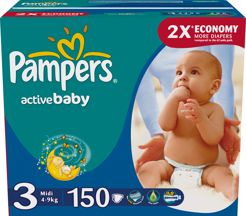 Pampers Active baby 3 midi plienky 150ks