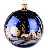 Sklenená vianočná guľa les 8cm, modrá Sklenená vianočná guľa les 8cm, modrá