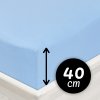 Jersey napínacie prestieradlo na extra vysoký matrac JR-014 Nebesky modré 180 x 200 - výška 40 cm Jersey napínacie prestieradlo na extra vysoký matrac JR-014 Nebesky modré 180 x 200 - výška 40 cm